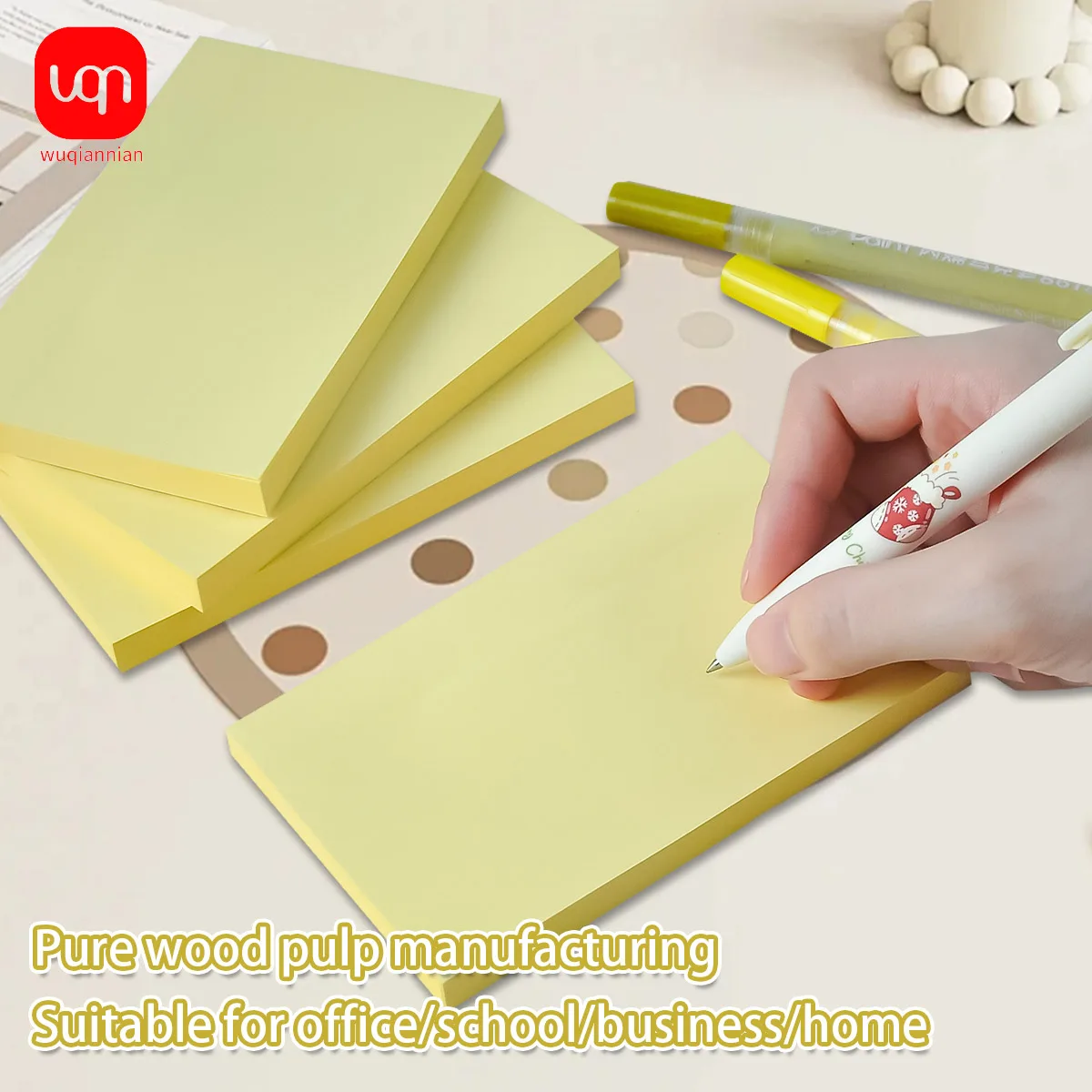 Bild 4: WQN-3/6PCS Einfache Selbstklebende Notizzettel 5*3 Zoll Geeignet für Büro und Schüler Notizen Fehlerkorrektur