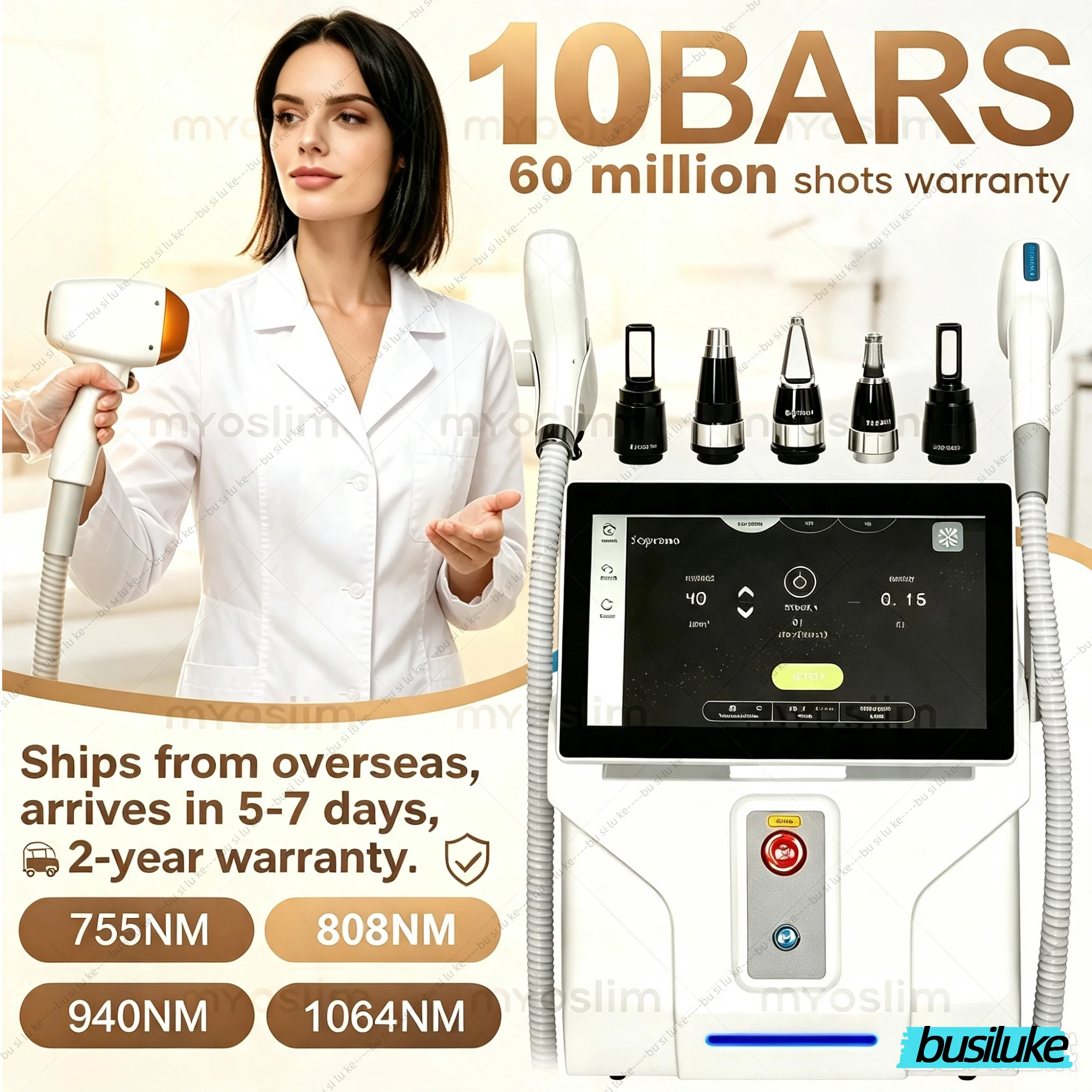 10Bars 5000W 808NM 4 Waves 2 IN1 Ice Point Painless Lase Hair Removal  Picosecond ND YAG Qswitch Tattoo Removal Machine
