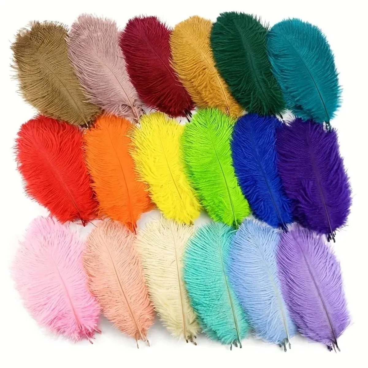 5pcs Colorful Ostrich Feathers, Used As Photo Props, Wedding and Party Background Decoration Diy Decorative Accessories