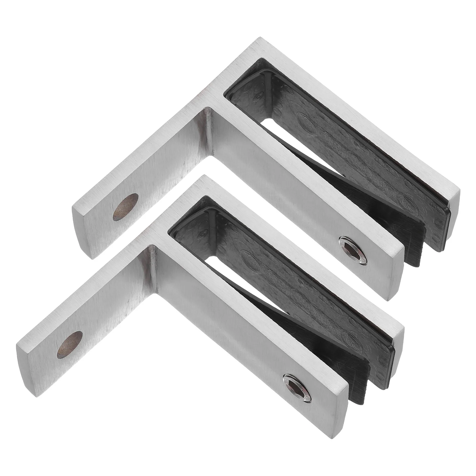 

2Pcs Glass Clamp Set Stainless Steel Railing Holder Fits 10Mm-12Mm Glass Panel Balcony Deck Outdoor Fence Hardware