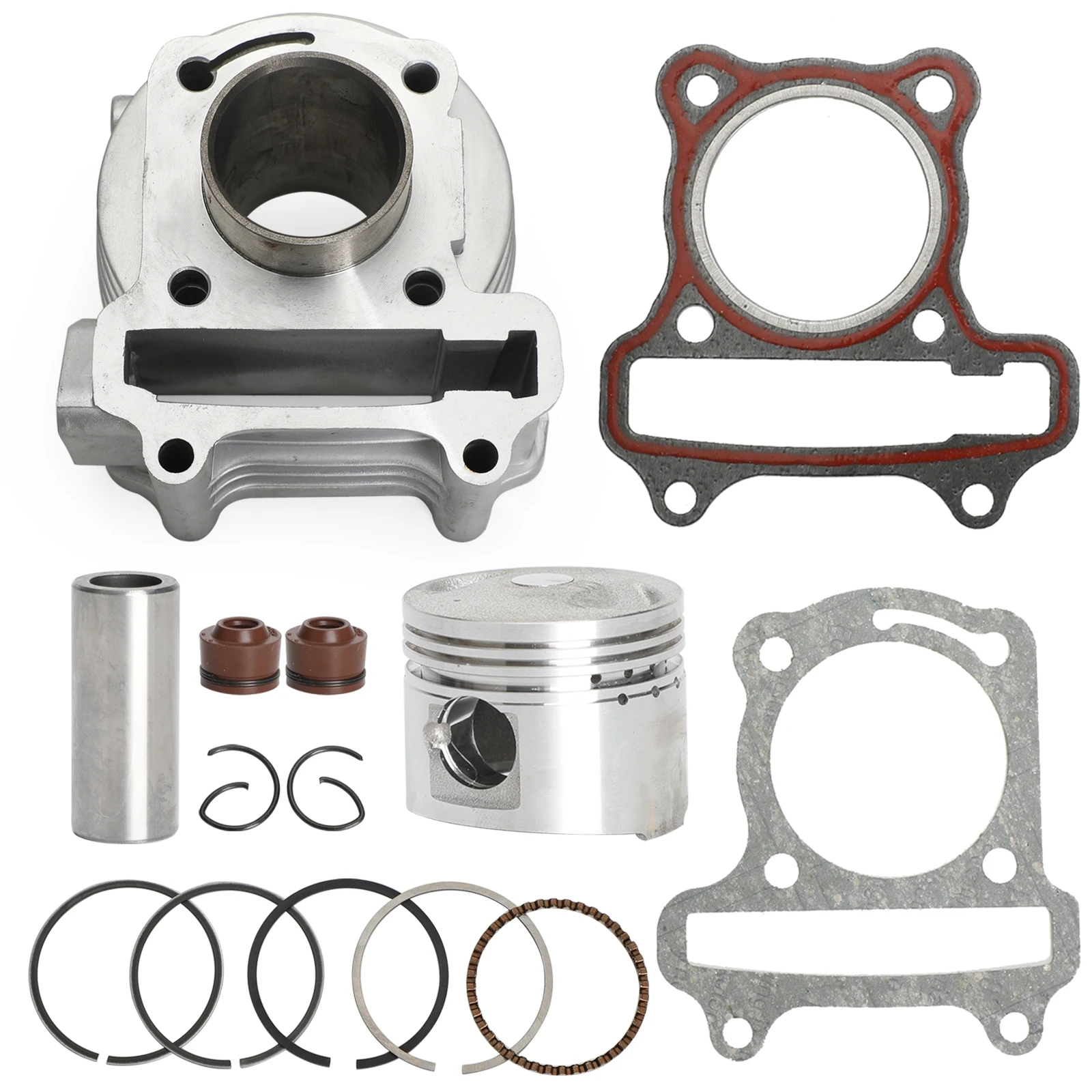 

49cc 50cc GY6 39mm Cylinder Jug Piston Top End Kit For 4-stroke Chinese Scooter Moped with 139QMB Engine