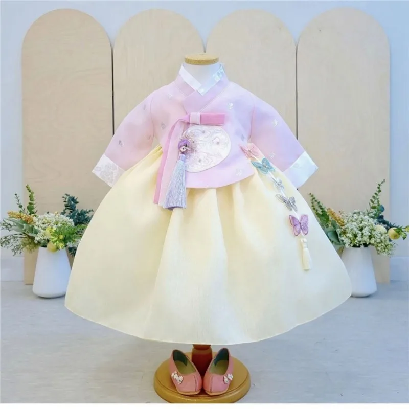 2026 New Children's Hanbok Korean Skirt Summer Girls' Tang Costume Children's Clothing Set Chinese Ancient Costume Dress LI667
