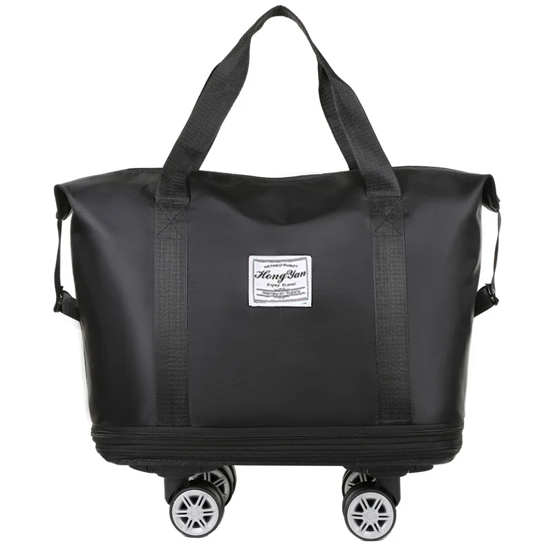 Universal wheel expandable luggage Large capacity dry and wet separation storage travel fitness bag  lightweight luggage