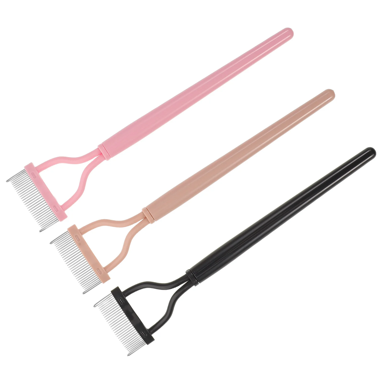 3個入りまつげセパレーター、まつげコーム、細かいステンレス製メタルまつげコームセパレーター、マスカラの塊除去ツール