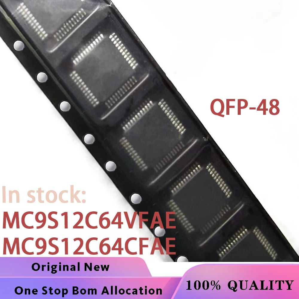 

(5-10PCS)100% New MC9S12C64VFAE MC9S12C64 MC9S12C64CFAE MC9S12 C64CFAE QFP-48 ic bga Chipset