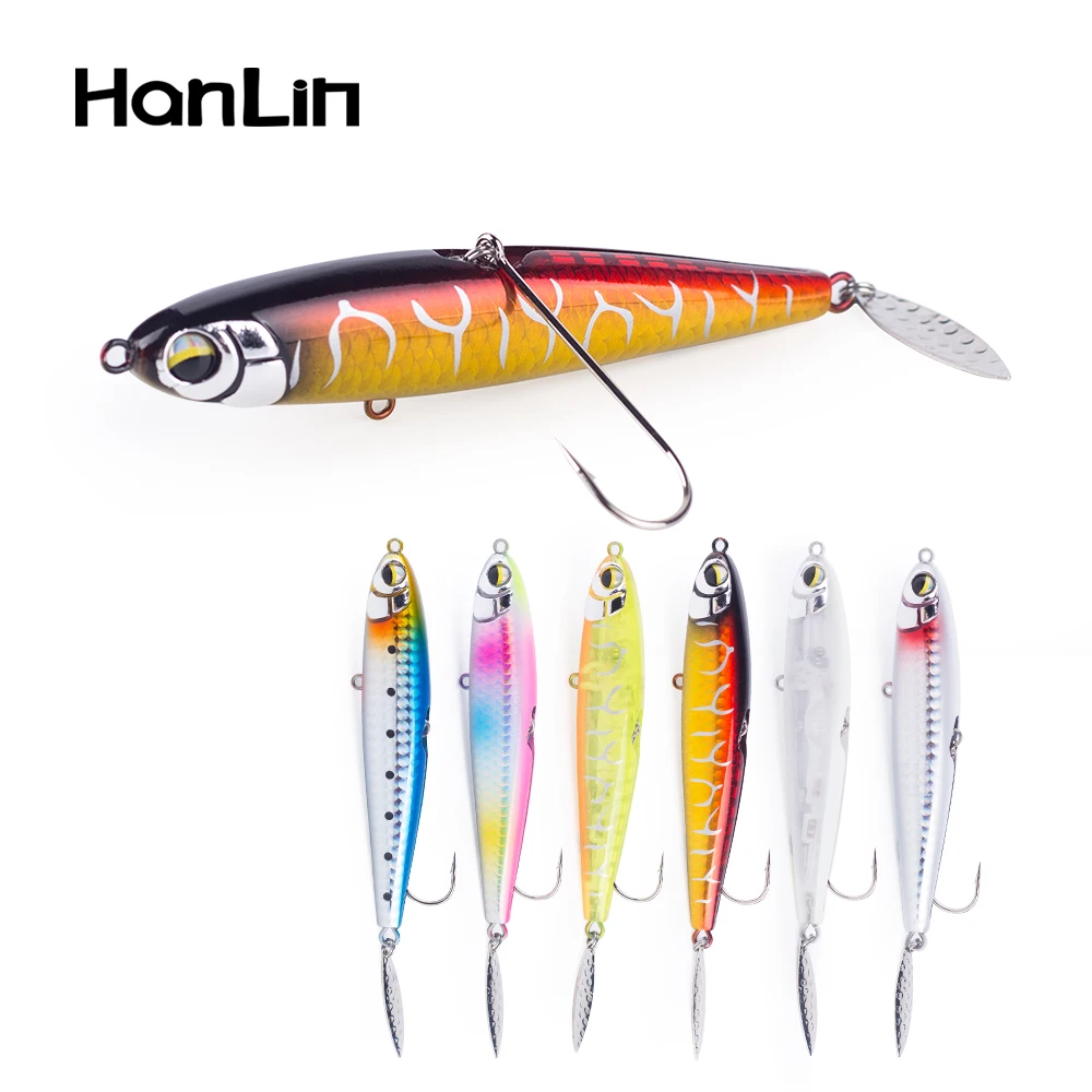 

Hanlin 10cm/27g Sinking Pencil Baits Trout Hard Plastic Fishing Artificial Lures Swimbait Minnow Wobblers Crankbait Bass Tackle