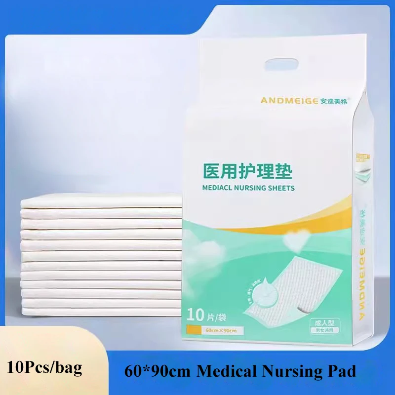 10Pcs 60*90CM Medical Nursing Pad High Absorbent Disposable Incontinence Elderly Adult Care Under Pad Sheet