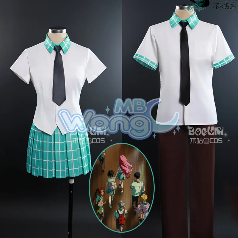 Disfraz de Cosplay de Anime ALIEN STAGE Mizi, Disfraz de Cosplay de Till Luka, Uniforme Escolar JK, Falda Verde Mizi, Estilo Preppy para Halloween