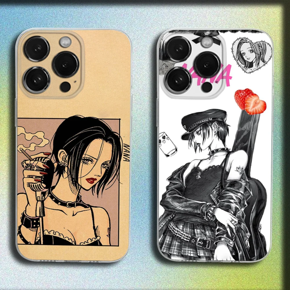 

Manga N-Nana Osaki Phone Case For iPhone 16,15,14,13,12,11 Plus,Pro,Max,XR,XS,Plus,SE,Mini Transparent Soft Cover