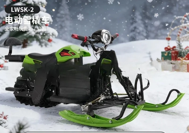 

Electric Sled Car for All-Terrain Use Silent Tracked Parent-Child Amusement Vehicle with High Battery Life for Snowmobile