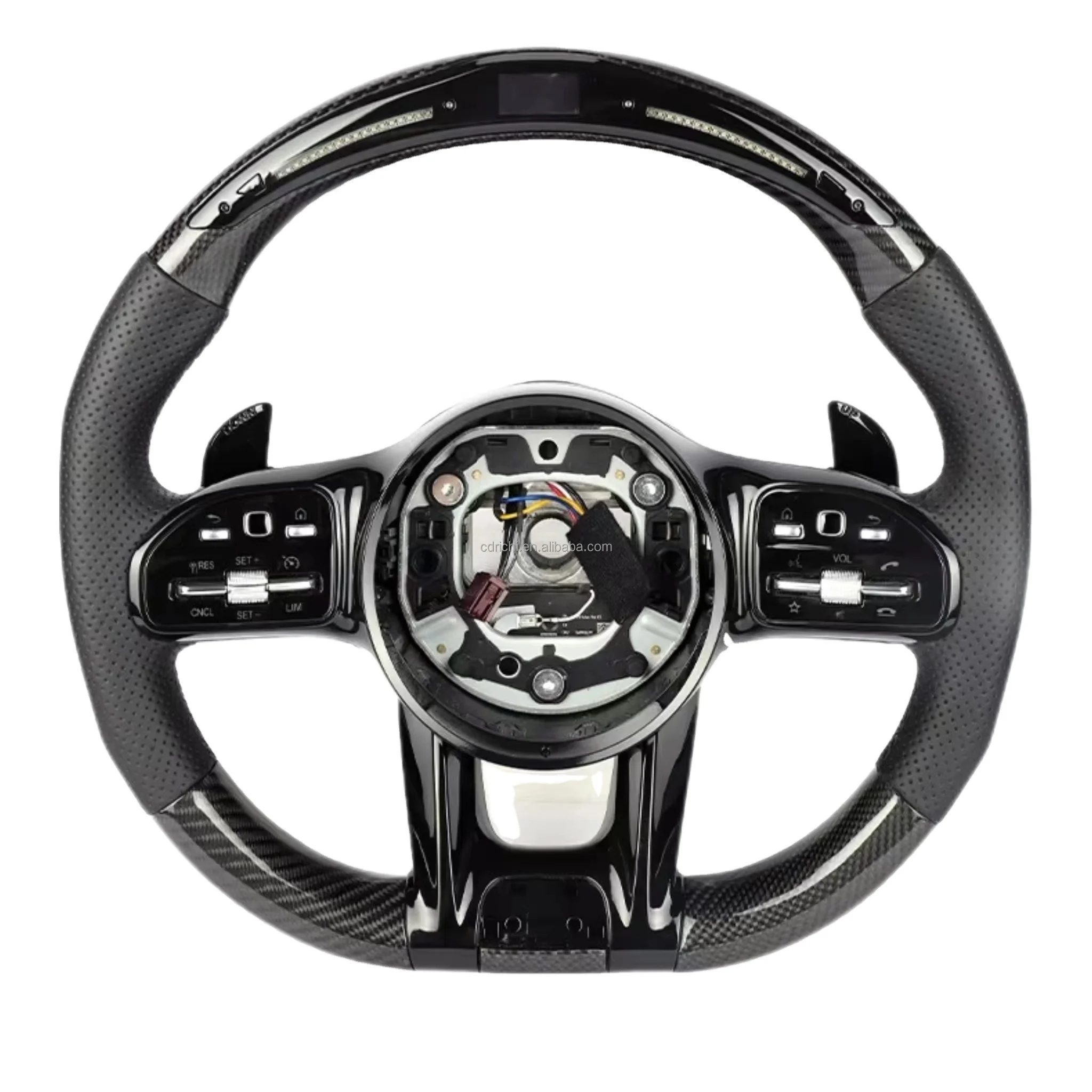 Carbon Fiber Steering Wheel fit For Benz W204 W205 W211 W212 W222 AMG GT GLE CLA with led steering wheel custom