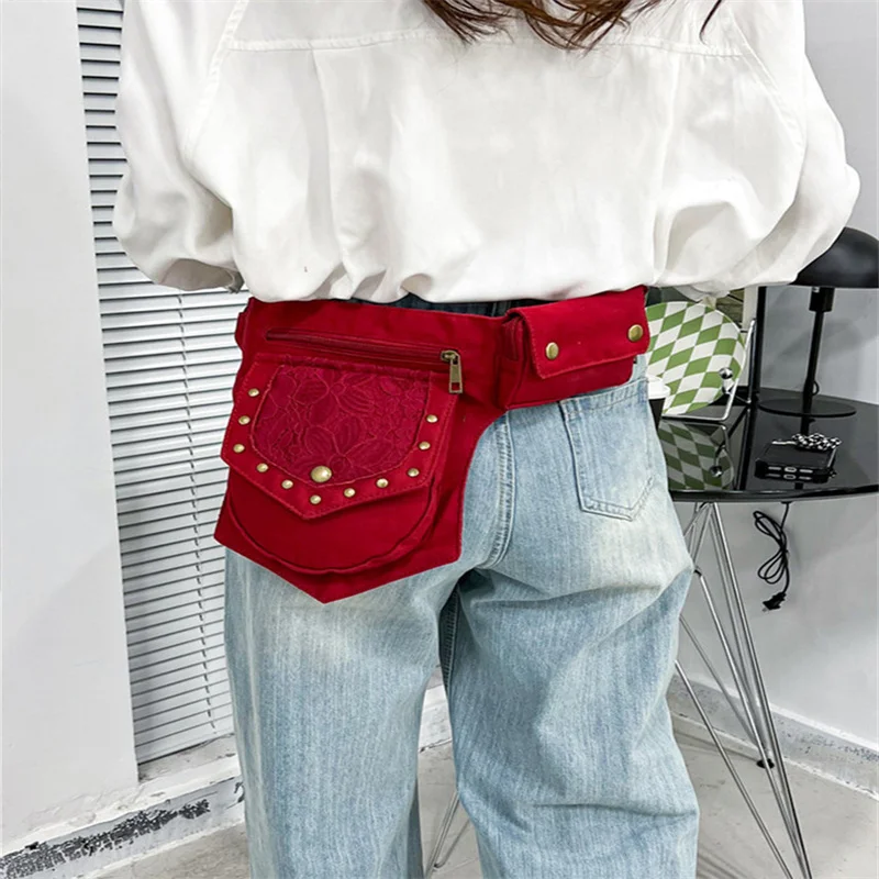 Women Fanny Pack Vintage Luxury Waist Pack Shoulder Crossbody Bag for Woman 2024 Fashion Chest Bag Large Hip Sack Phone Purses