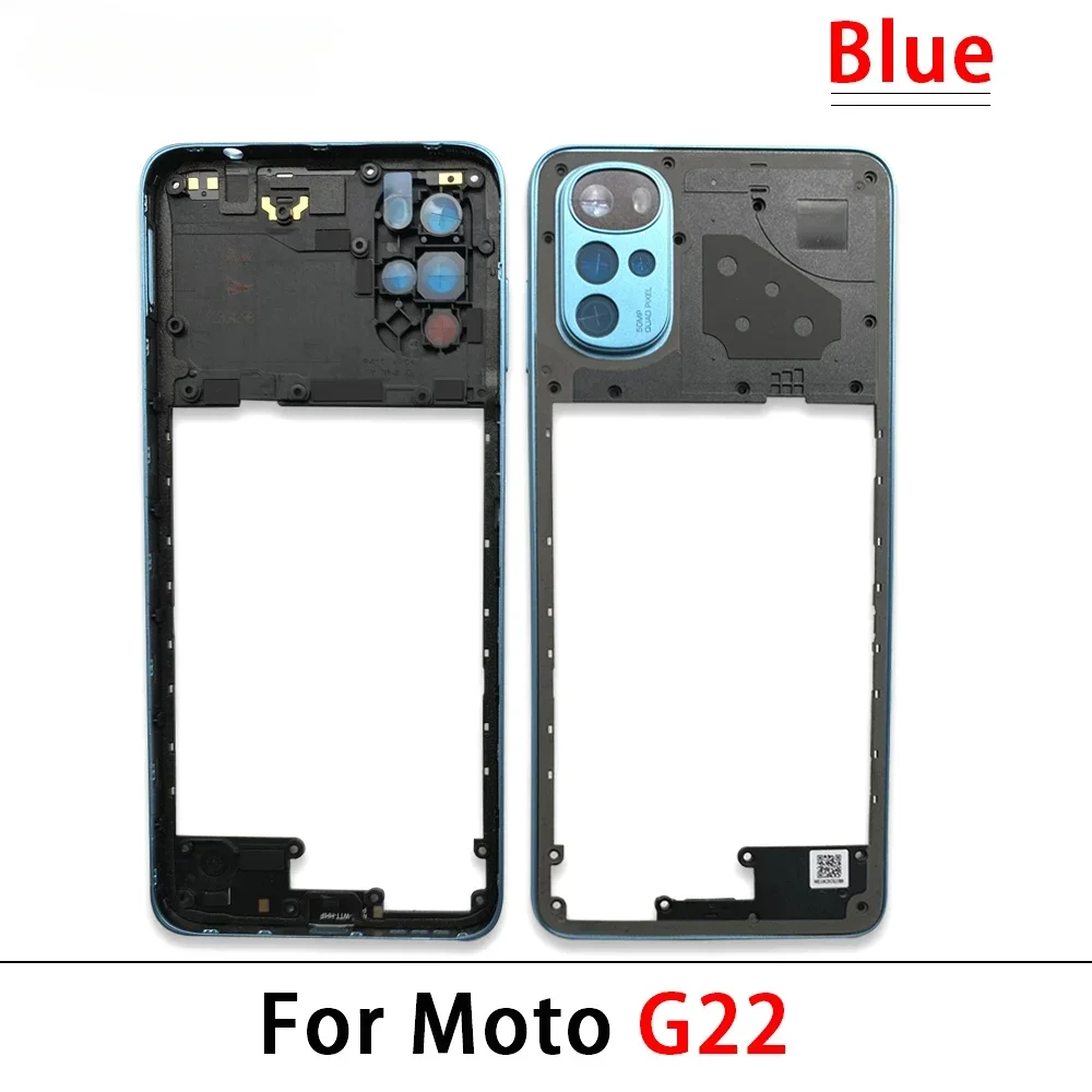 New Middle Frame For Moto G22 G52 G71 G82 G50 5G Housing Middle Frame Case + Side Keys Power and Volume Buttons Replacement