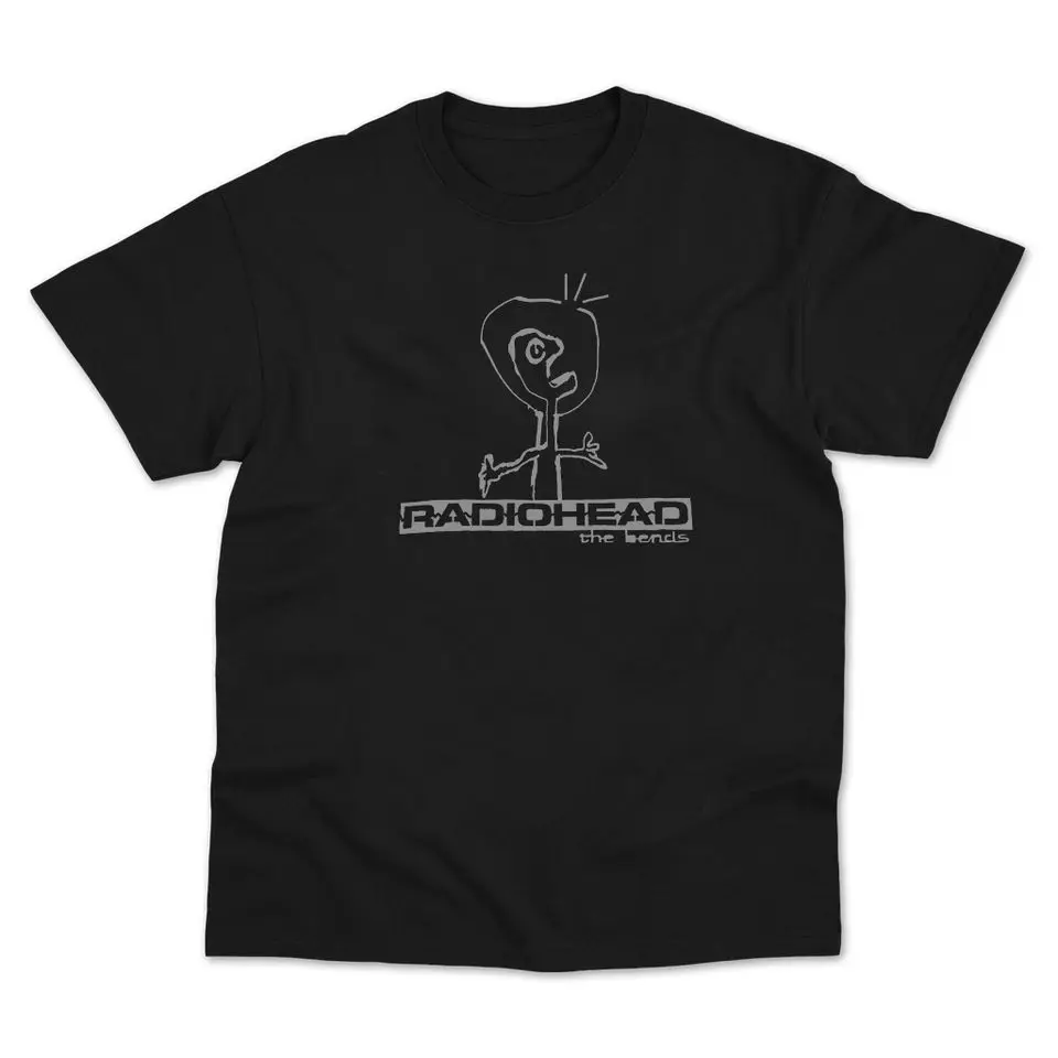 

Radiohead Radiohead Ручная роспись Дизайн Рок-арт Нишевый рендер мужской и женской хлопковой футболки Верхняя одежда без подкладки