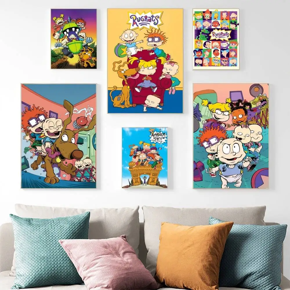 Cartoon R-RUGRATS Poster Wall Art for Study Living Room Decor Unique Home Decoration Pictur Gift