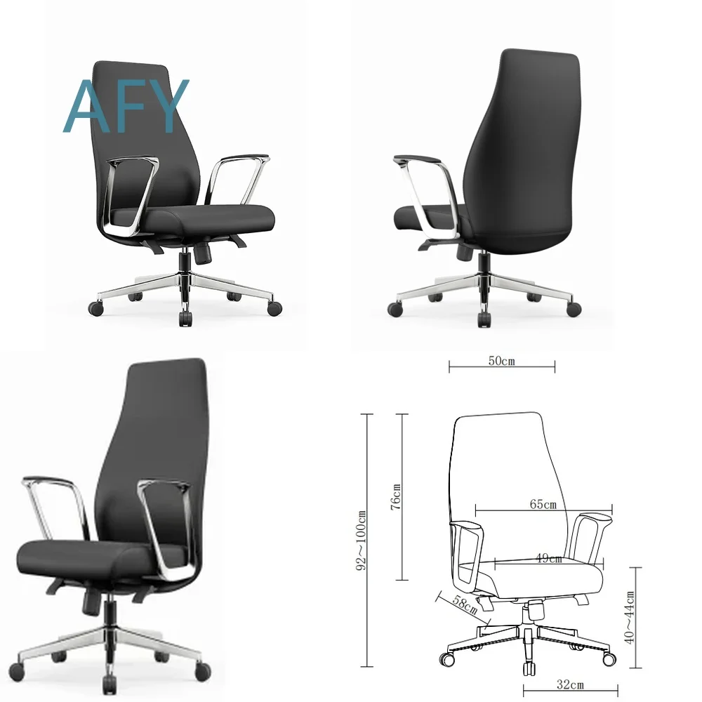Ergonomic Office Chair for Executive Recliner for Boss Chair for Leather Desk Chair with Lumbar Support Adjustable Height
