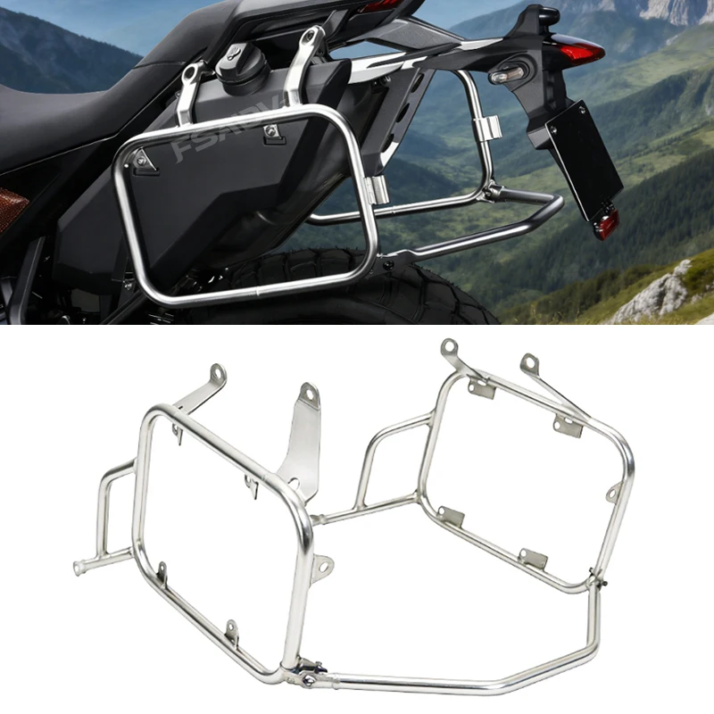 

Luggage Rack Stainless Steel Pannier Top Case Bracket Toolbox Support Saddlebag Holder Fit For ZONTES ZT703F ZT 703 703F ZT703