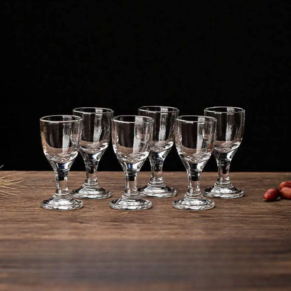 Conjunto de 6 peças de copos de licor de 10ml, mini copos de licor tequila, uísque, vodka-copos de bala pequena para casa, festa e bar