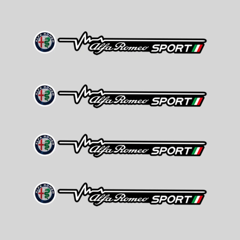 Alfa Romeo Ruitenwisser Stickers - Overzicht op de auto