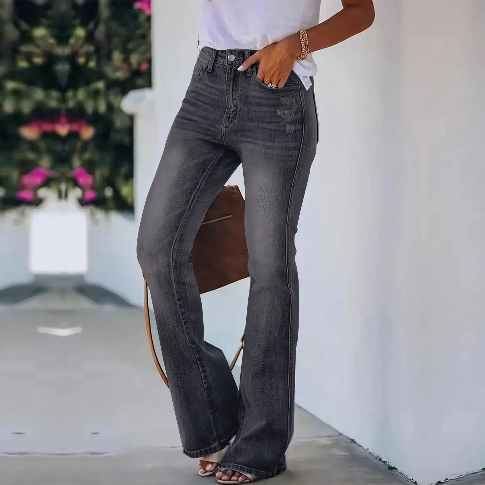 

Модные осенние брюки, женские узкие джинсы для женщин, женские джинсы, прямые брюки больших размеров, рабочие брюки, мешковатые джинсы Abbigliamento Donna