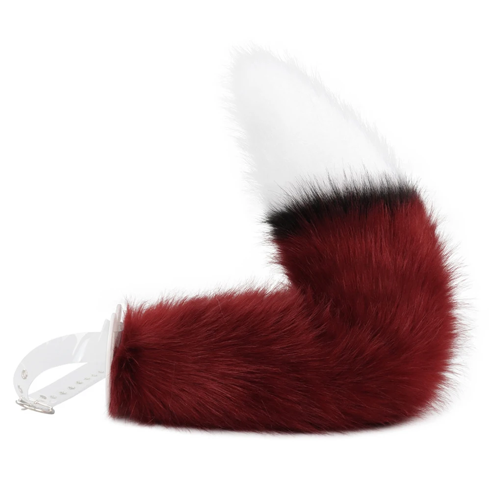 Fox Tail and Ear Animal Cosplay Accessories Animal Ear Headband and Tail Cosplay Costume Props Girl Faux Fur Tail