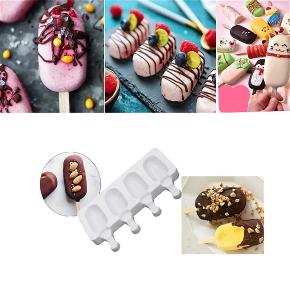 1/2/4PCS Cell Magnum Silicone Mold Silicone Ice Cream Mold Popsicle Molds Ice Cream Mould Ice Maker Mould Ice Tray