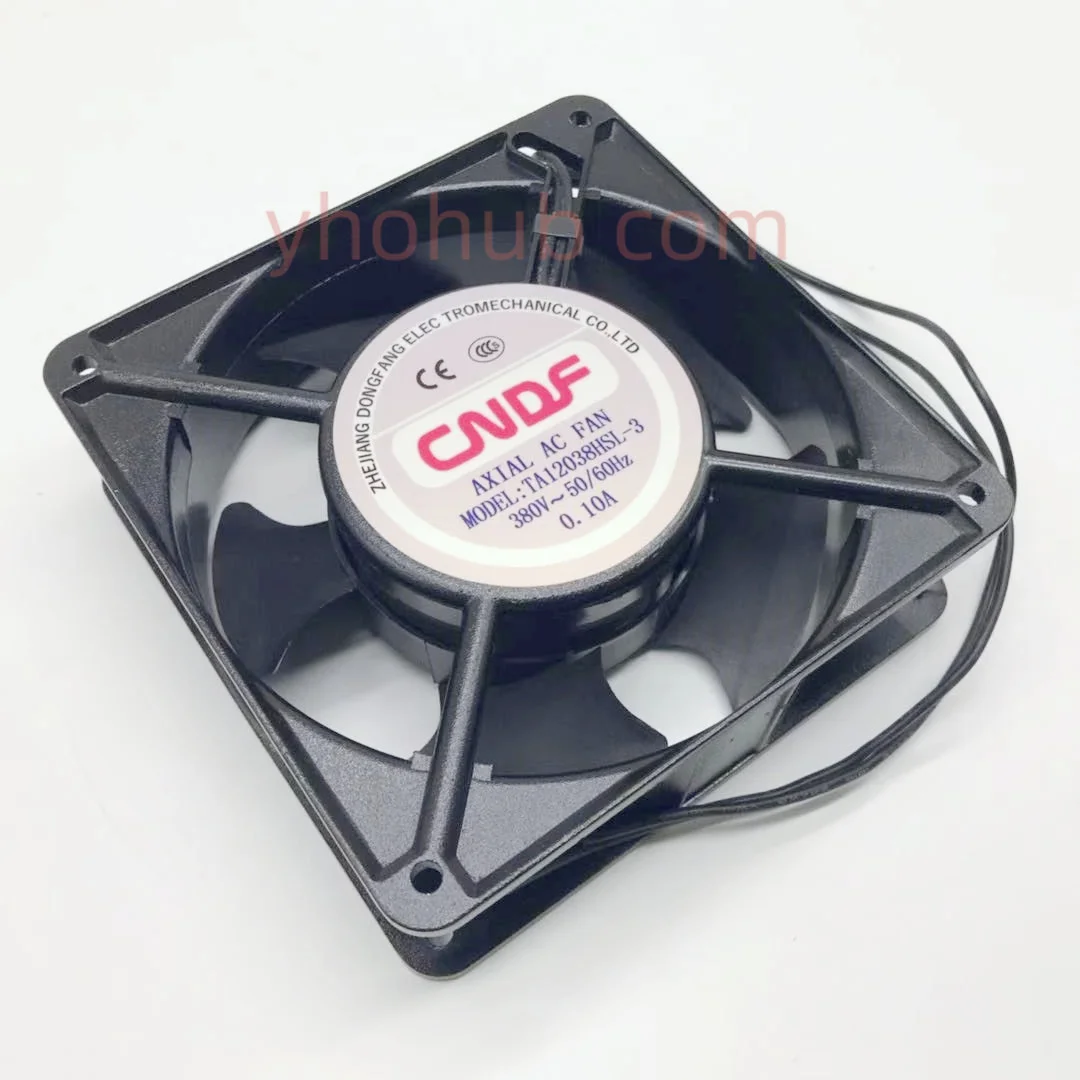 

CNDF TA12038HSL-3 AC 380V 0.10A 120x120x38mm 2-Wire Server Cooling Fan