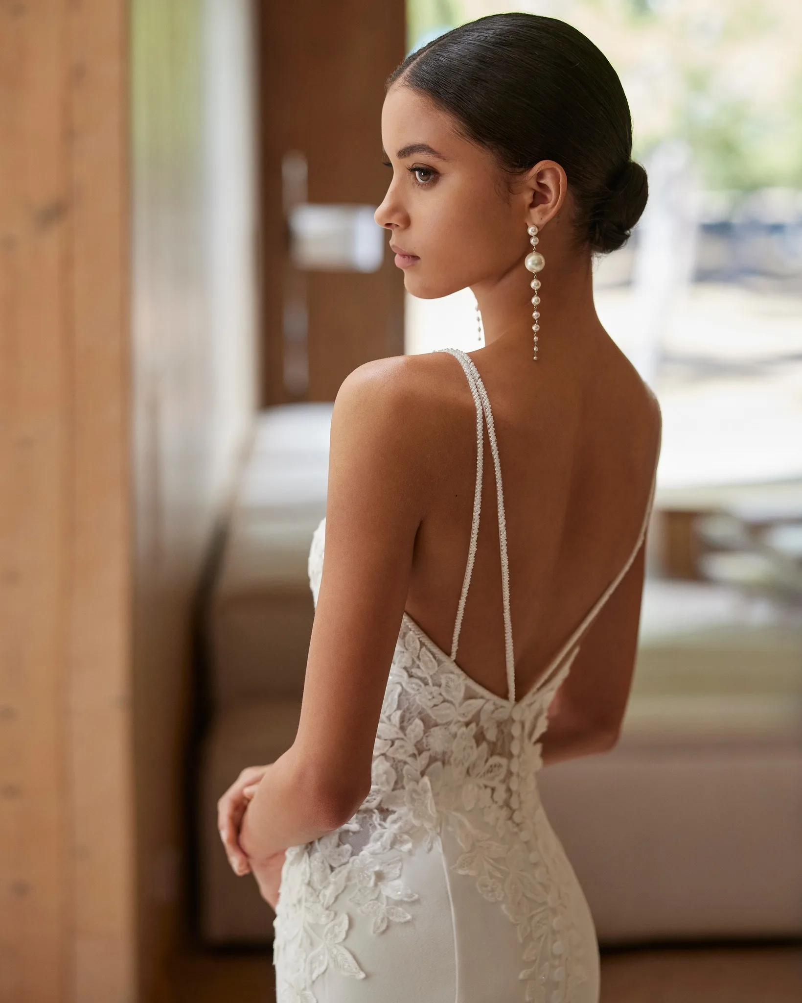 Suknie ślubne na zamówienie, seksowne, syrenka, koronka, satyna, suknia ślubna, ramiączka spaghetti, tren dworski, suknia dla panny młodej, Robe De Mariee