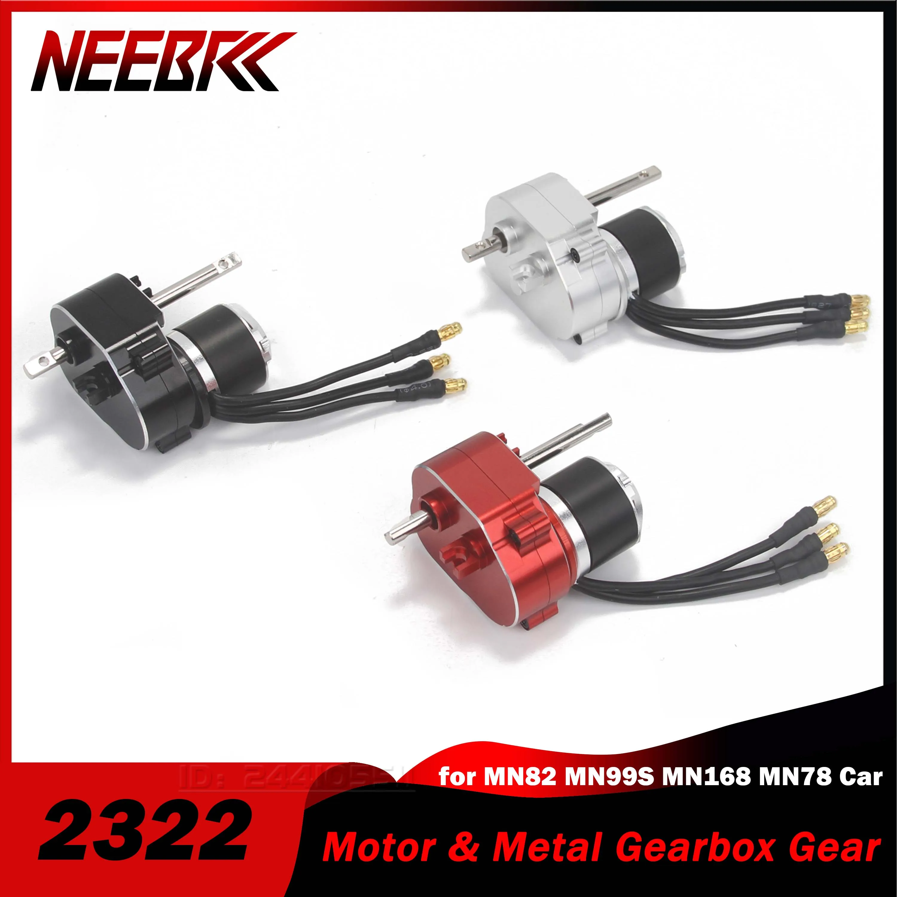 

NEEBRC 2322 2600KV RC Outrunner Crawler Brushless Motor 5.5-9V Metal Gearbox Gear Box for MN82 MN99S MN168 MN78 Off-Road Car