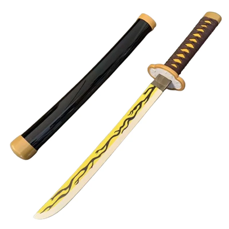 

Cosplay Anime Demon Slayer Kaigaku Bamboo 24inch Katana Sword Role Play Kimetsu no Yaiba Shinazugawa Sanemi 60cm Weapon Model