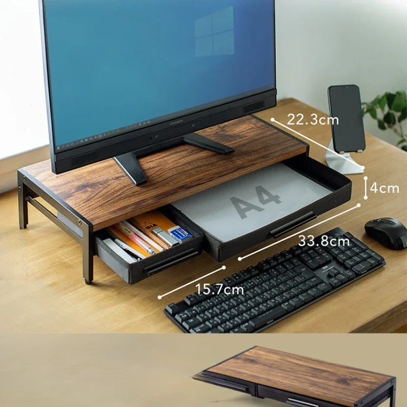 Desktop rack computer monitor desktop heightening table drawer keyboard storage seat