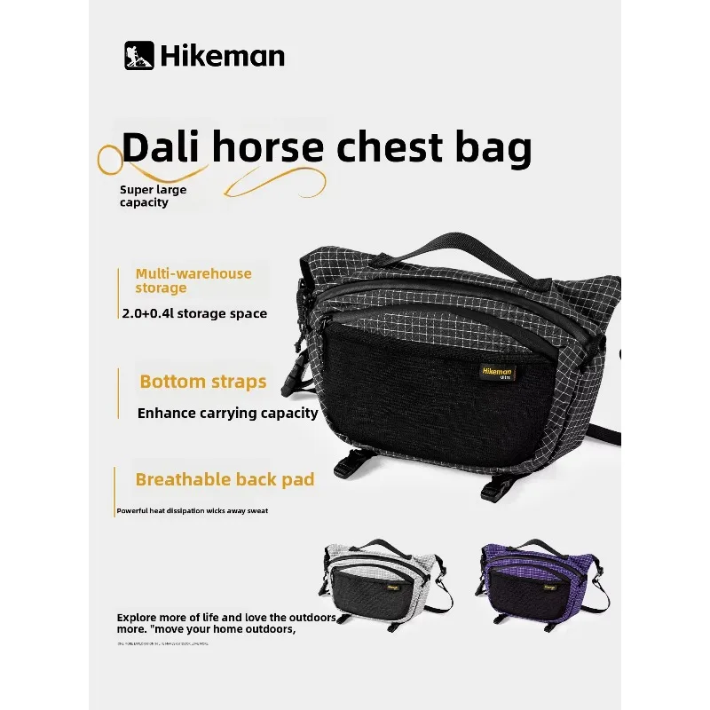 Tactical Chest Bag Lightweight Waterproof Multifunctional Hiking Waist PackOutdoor Camping Travel Crossbody Sling for