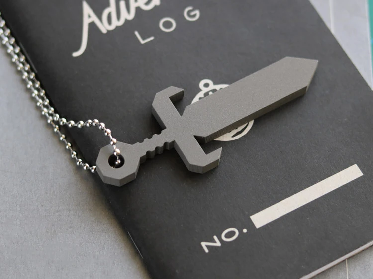 

EDC Titanium Alloy Knife Paracord Beads Pendant Outdoor DIY Decorations Camping Gear EDC Tools Key Chain Sword Pendant EDC Tools