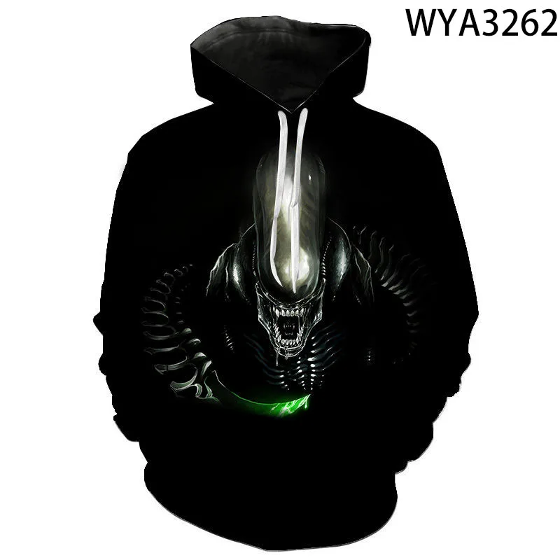 

Alien Movie Hoodies Men Women Children Streetwear Sweatshirts 3D Print Fashion Casual Autumn Long Slevee Cool Pullover Clothing