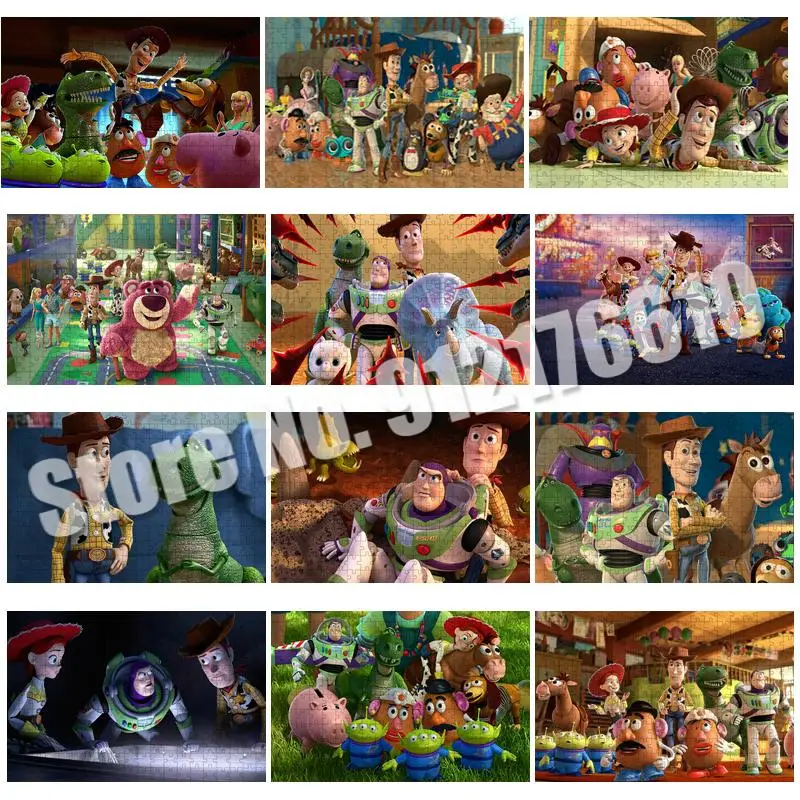 

Toy Story Jigsaw Puzzles Assembling Pictures 1000 Pieces Paper Puzzles Disney Animation Toys for Kids Educational DIY Gifts