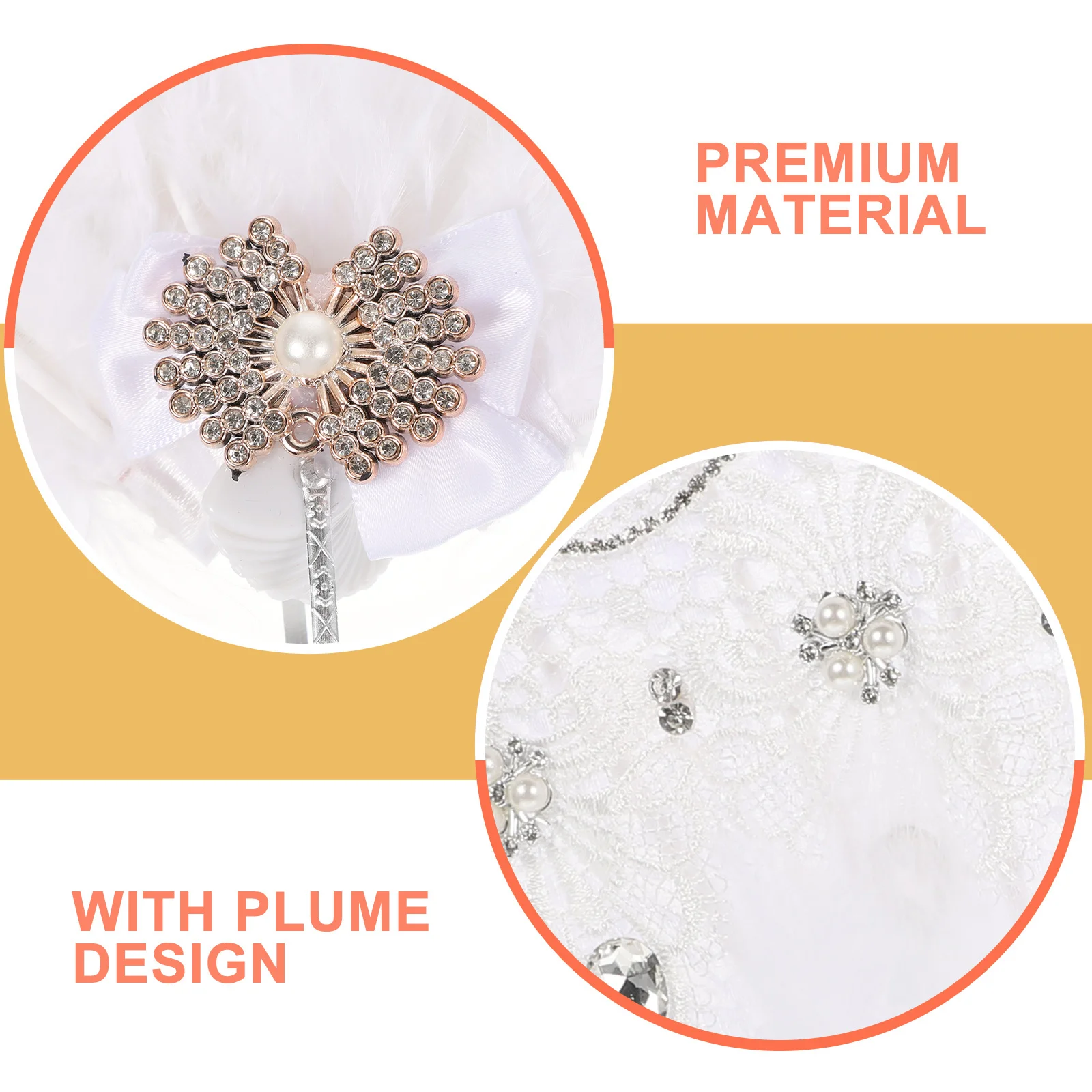 

Lace Fan Handmade Plume Folding Fan For Wedding Bride Party Dance Performance Photography Prop Decorative Wall