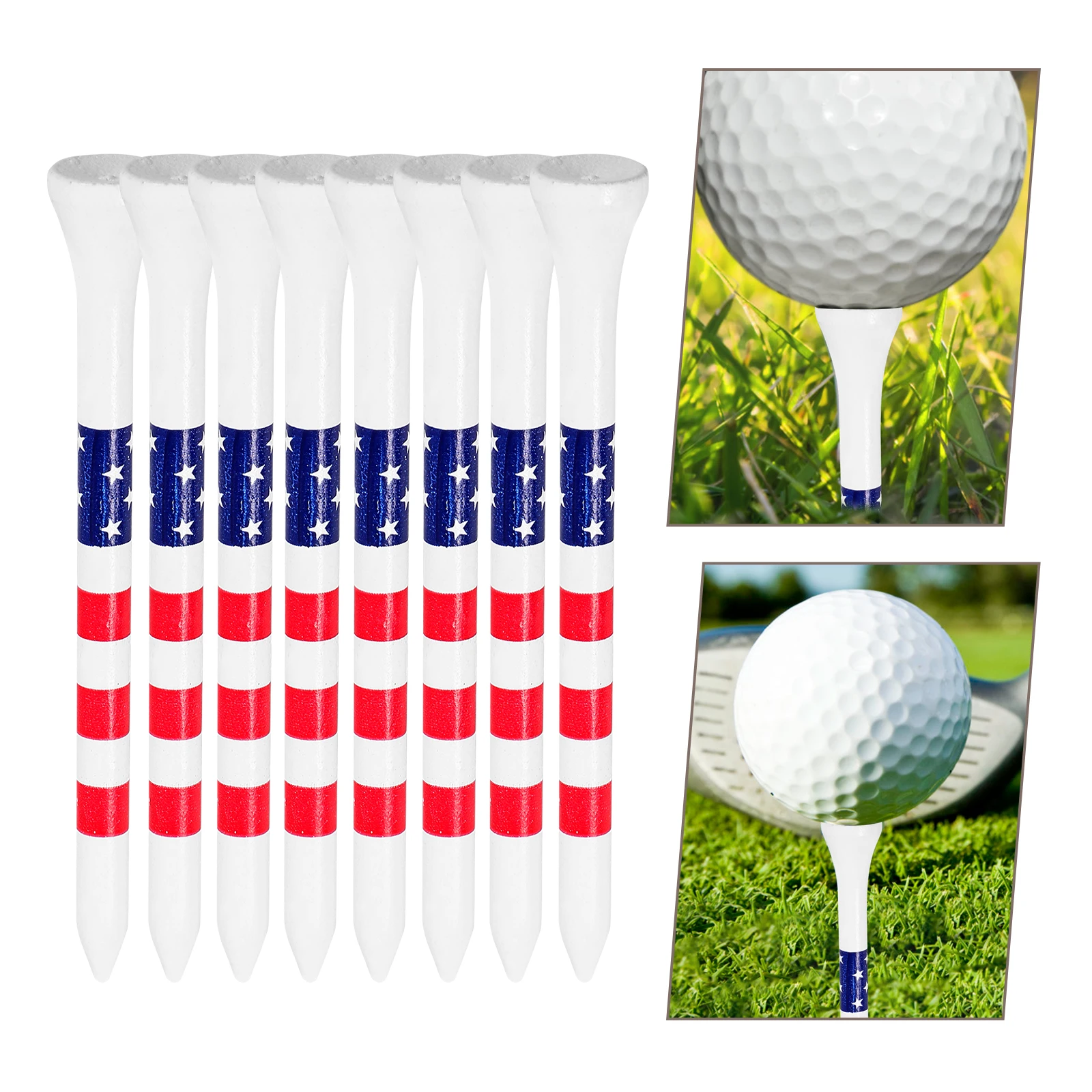 20 قطعة من حاملي كرات الجولف الخشبية الملونة الاحترافية القوية، مسامير منخفضة الاحتكاك لملحقات التدريب على النار الدقيق #2