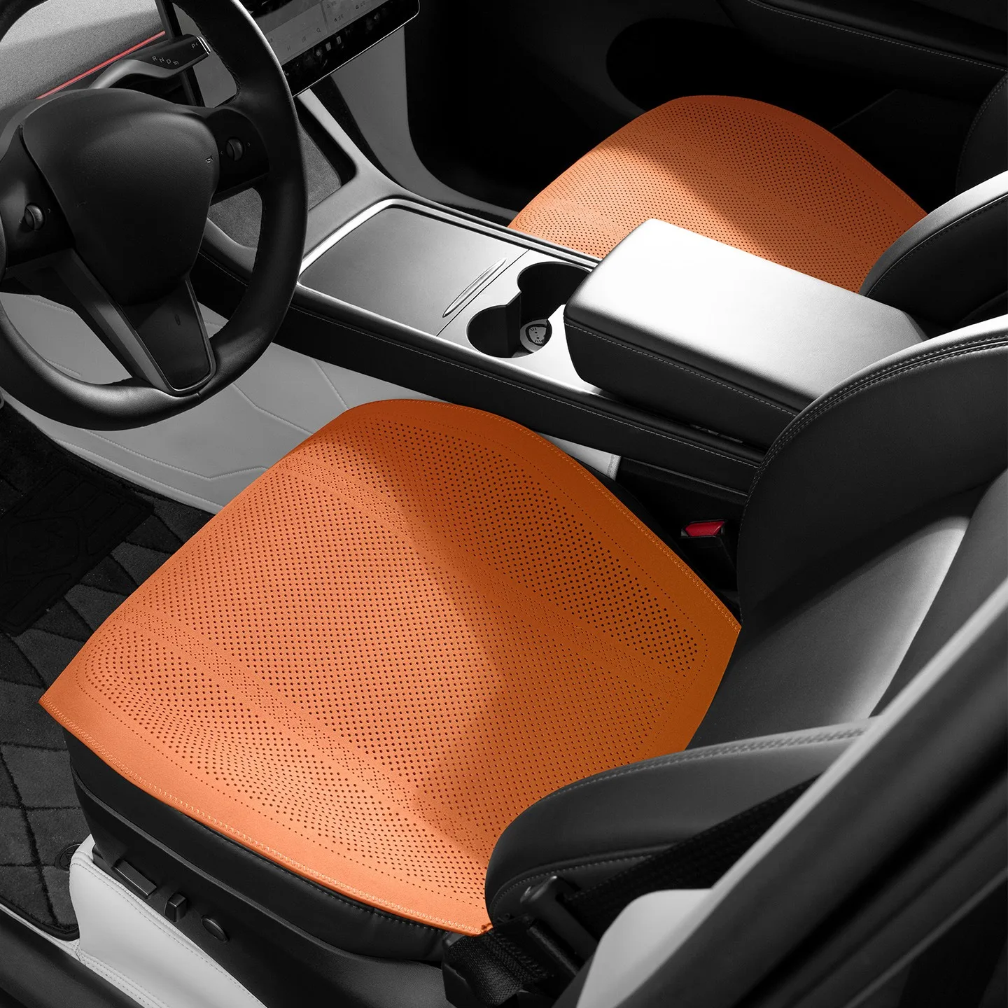 Car Seat Cushion Universal Four-season Half-pack Seat Ventilated and Breathable Summer Car   Sweatproof Interior Accessories