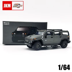 JKM 1/64 Hummer H2 Model Car Alloy Diecast Toys Classic Off-road Vehicle For Adults Gifts Hobby Collection