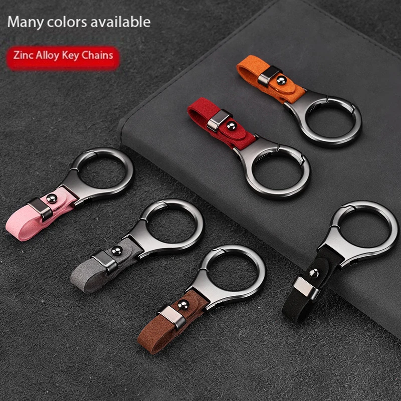 Suede Keychain For Car Motorcycle Key Ring Keyring Men Women Lanyard Keys Strap Accessory For Interior Gift Customized 2024 2PCS