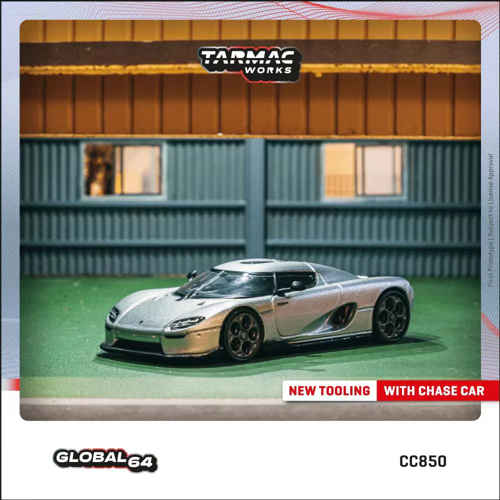 TW متوفر 1:64 CC850 Silver Diecast Diorama Super Car Model Collection ألعاب مصغرة Tarmac Works