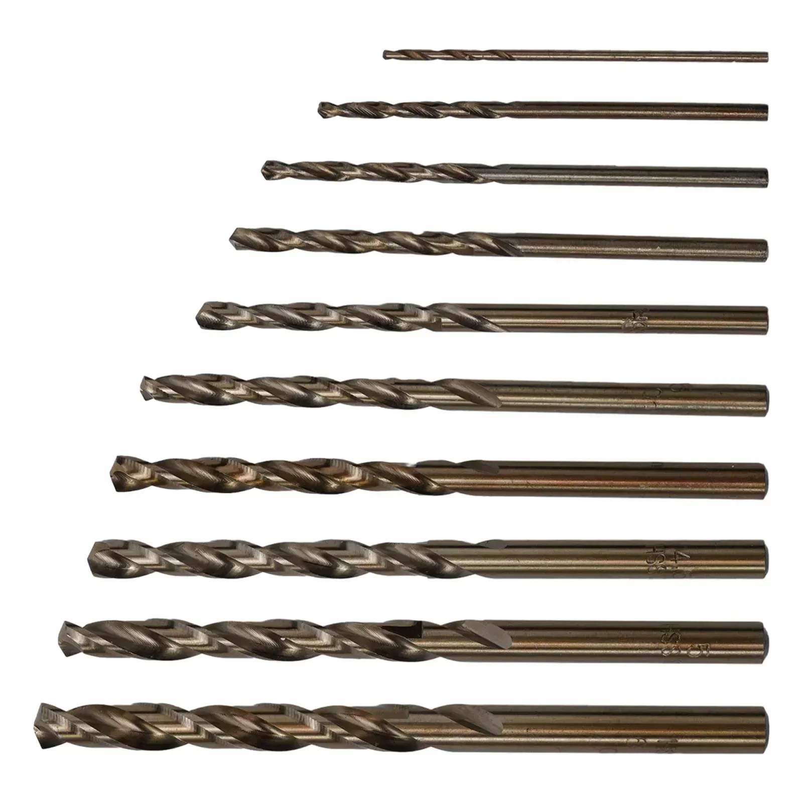 10Pcs HSS Cobalt Drill Bit T-wist Drill Bit Round Shank Drill Bit Set 1 1.5 2 2.5 3 3.5 4 4.5 5 6mm For Steel Iron Metal