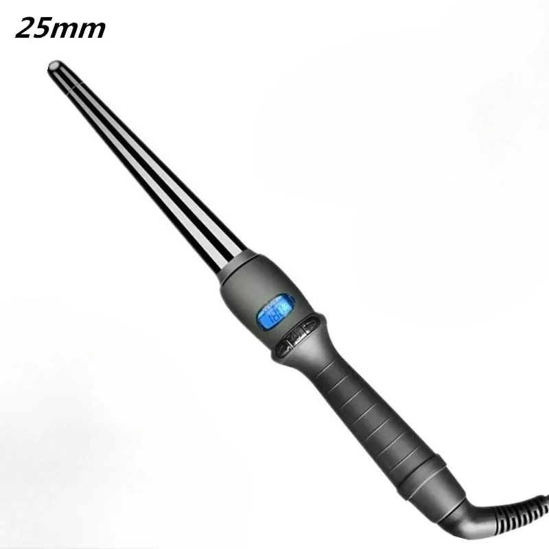 

LCD curlers conical curling iron single tube ceramic glaze pear flower cone electric hair curly hair