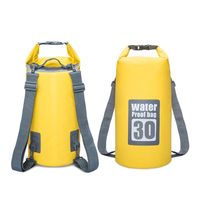 5L/10L/15L//30L Waterproof Storage Dry Sack Bag PVC Double Shoulder Strap Duffel Bag Waterproof Big Capacity Swimming Gym Bag