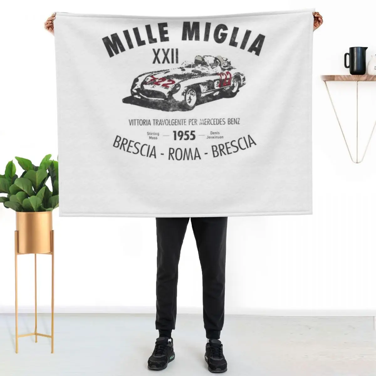 Mille Miglia 1955 Throw Blanket Baby for sofa Bed linens Furrys Cute Bed Fashionable Blankets
