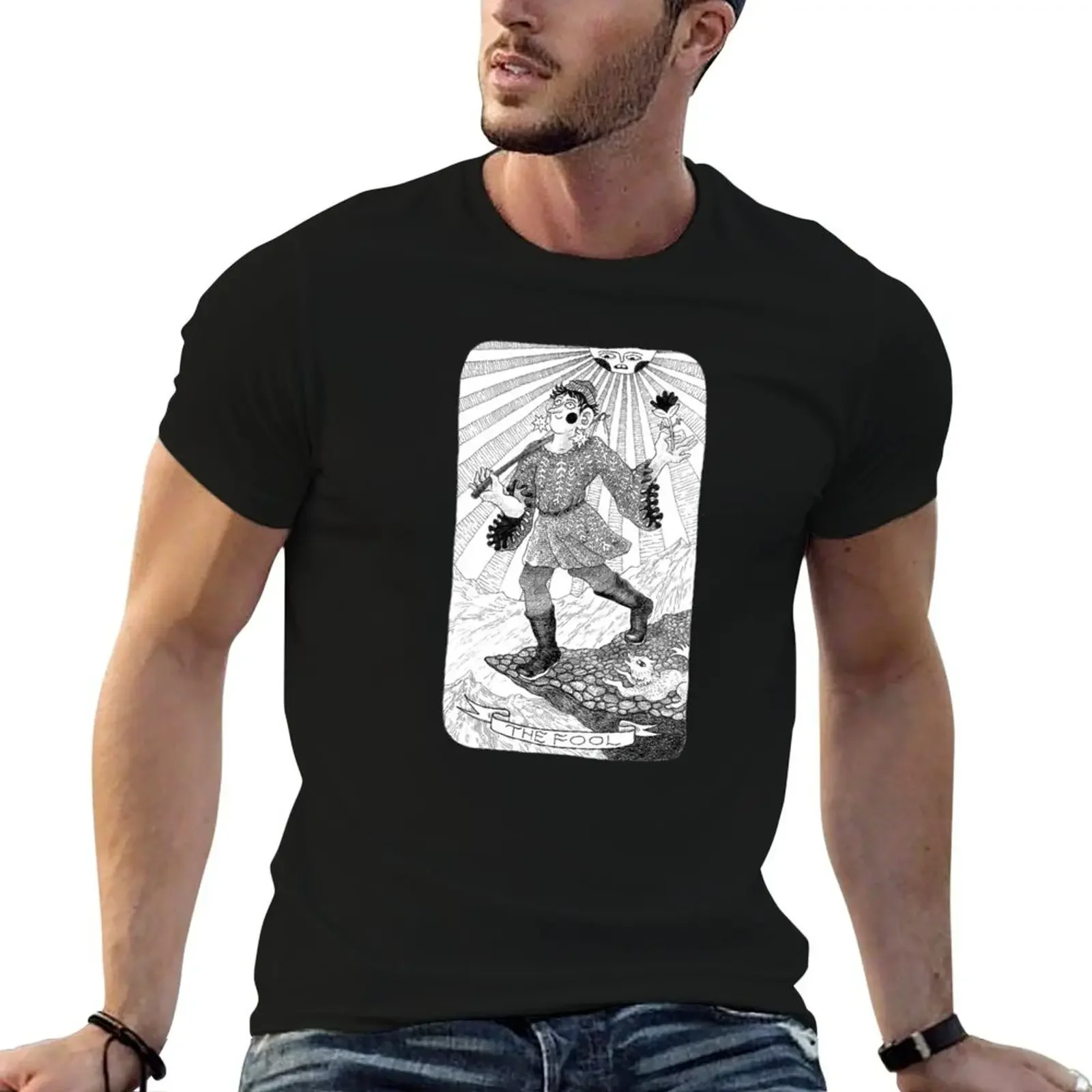 The Fool Tarot Card T-Shirt anime tshirt man t shirt mens funny t shirts