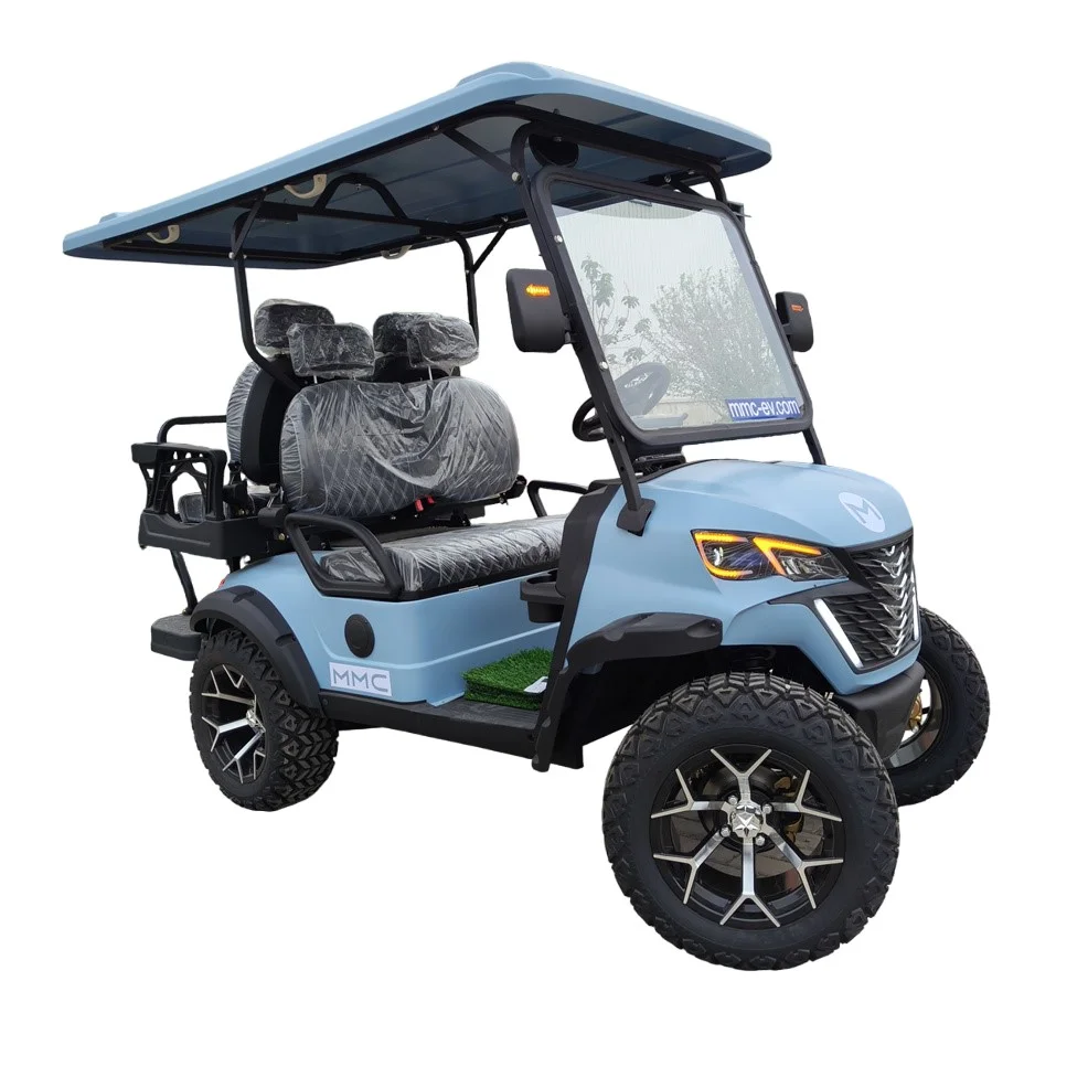 Cheap Golf Cart Electric/Gas Powered 5KW Electric Truck Street Legal 72V Lithium Powered Hunting Farm 6 Seater Golf Cart