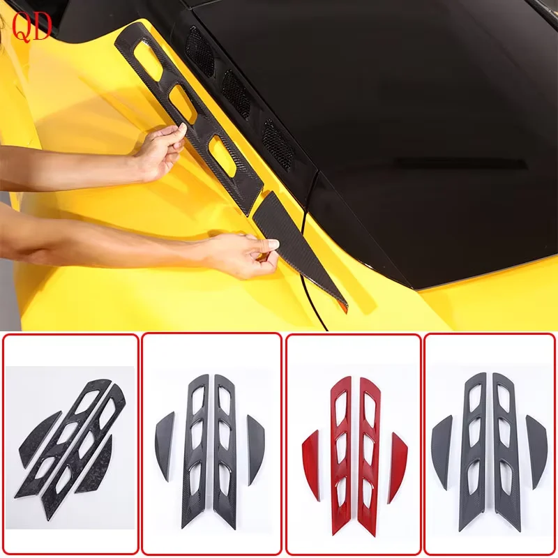 For Lotus Emira 2021-2023 Real carbon fiber Car rear engine cover side Radiator Grille decorative cover sticker car accessories