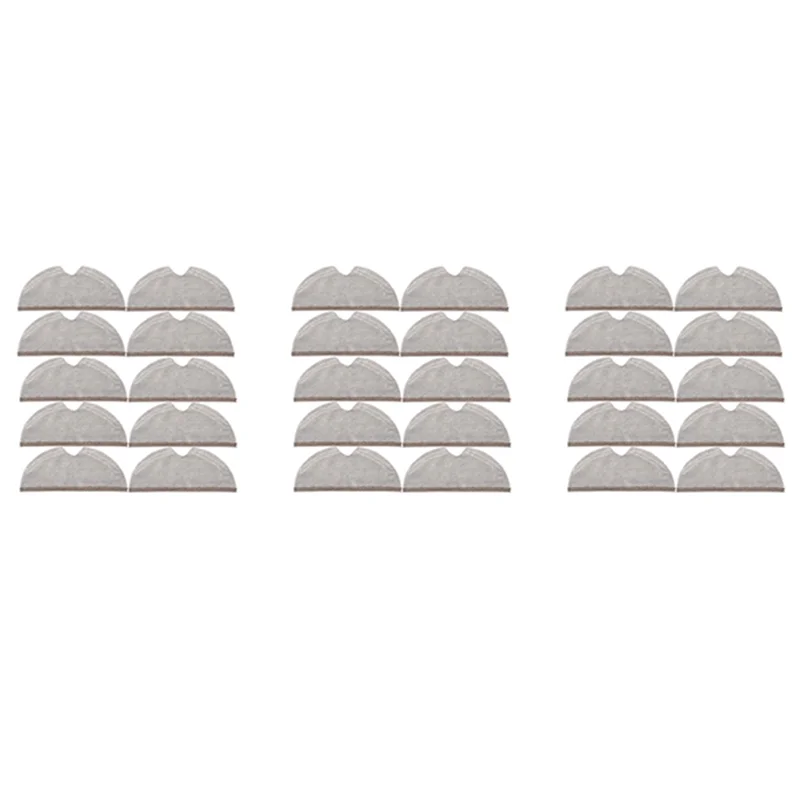 30Pcs Full Coverage Mopping Cloths For Xiaomi Roborock S5 S50 S51 S55 S6 S6 MAXV S5 MAX Vacuum Cleaner-T33C