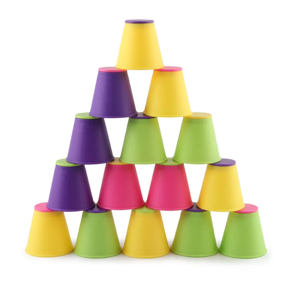 1Set Educational Early Learning Stacking Cups Color Sorting Playing Set Improve Cognitive Skills Kids Toys Folding Toys